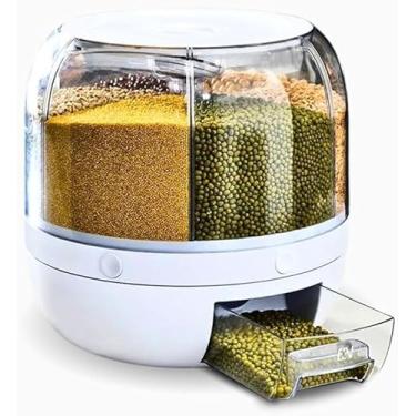 Imagem de Dispenser Giratório de Alimentos Grãos e Cereais-Armazenamento Inteligente, Design Moderno e Fácil Dispensação de Grãos e Alimentos