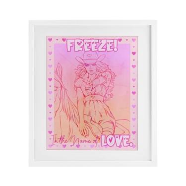 Imagem de Stupell Industries Freeze Name Of Love Cowgirl Impressão emoldurada branca sob vidro, design de Ziwei Li, 21 x 17