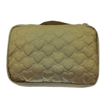 Imagem de Estojo Escolar Feminino Rocie De Corações Com Espaço Amplo Repartições