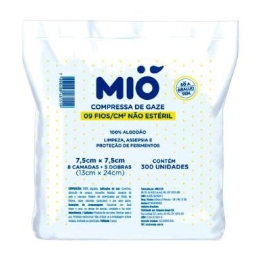 Imagem de Compressa de Gaze Mió 9 Fios Não Estéril 7,5cm x 7,5cm com 300 Unidade