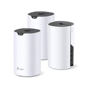 Imagem de Roteador Mesh Wi-Fi 5 Gigabit Dual-Band AC1900 Tplink Deco S7 3-Pack, Até 520m², Até 1900 MBPS, Até 100 Dispositivos