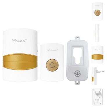 Imagem de Campainha Sem Fio A Prova DÁgua Kit Completo Com Bateria E Protetor In