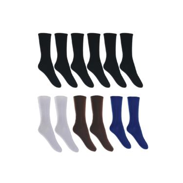 Imagem de Kit 12 Pares Meia Social Masculina - 38/44