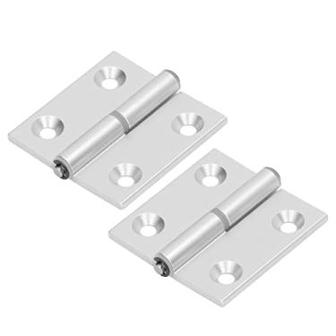 Imagem de Dobradiças dobráveis ​​para porta, 2 peças, dobradiças para móveis, alumínio reforçado, alta dureza, com bucha de resina para armários, portas e janelas
