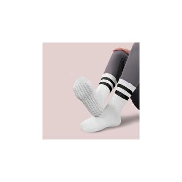 Imagem de Conjunto de meias de fitness Yoga Pilates, 2 pares de algodão antiderr