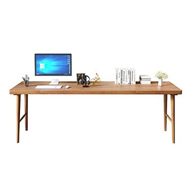 Imagem de AKALNNB Mesa de PC estável de madeira dupla mesa de escrita doméstica moderna minimalista mesa de trabalho PC mesa de estudo de trabalho, fácil de montar mesas de escritório (tamanho: 1,2 metros) ()