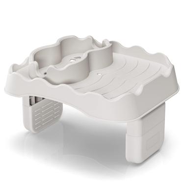 Imagem de Anivia Bandeja de mesa para banheira de hidromassagem, largura ajustável de 15 a 24 cm, acessórios para banheira de hidromassagem Intex PureSpa, suporte antiderrapante, comporta 2 bebidas, mantém