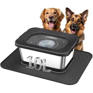 Imagem de Tigela de água para cães Decflow 10L em aço inoxidável à prova de derr