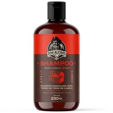 Imagem de Shampoo Masculino Para Cabelo 2 em 1 - Barba Negra 230mL Don Alcides