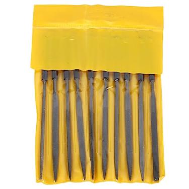 Imagem de Pilipane Kit de arquivos de guitarra, 10 peças, multiuso, metal, porca, traste, agulha, conjunto para ferramenta de reparo de músico Luthier, design ergonômico, tamanho compacto