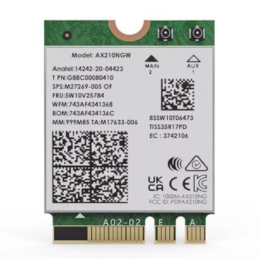 Imagem de Adaptador sem fio BT5.3 WiFi 6E Módulo M.2 de banda tripla com M.2/NGFF Key-A ou Key-E até 2400Mbps sem atraso para laptops