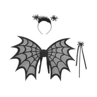 Imagem de IEUDNS Conjunto de fantasia de diabo de Halloween para brincadeira de faz de conta, Aranha