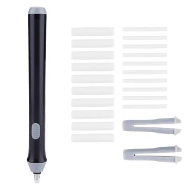 Imagem de HEEPDD A Borracha, 22 Reabastecimento de Borracha Kits de de Lápis Automáticos A de Artistas Operados por Bateria Elétrica para Pintar Ferramentas de Pintura de Esboço de Esboço (Preto)