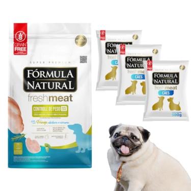 Imagem de Kit Com 3 Rações Fórmula Natural Fresh Meat Controle de Peso Para Cães Adultos Portes Mini e Pequeno Sabor Frango, Abóbora e Cúrcuma | Antioxidantes Naturais