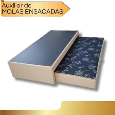 Imagem de Bicama Box Base Solteiro Com Cama Auxiliar De Molas Ensacadas 2x1 88 -