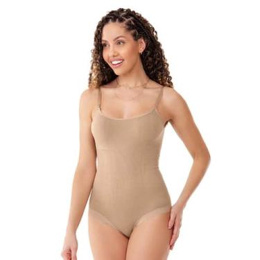 Imagem de Body Modelador Corte a Laser Zee Rucci Invisible 0804-007, Chocolate, 