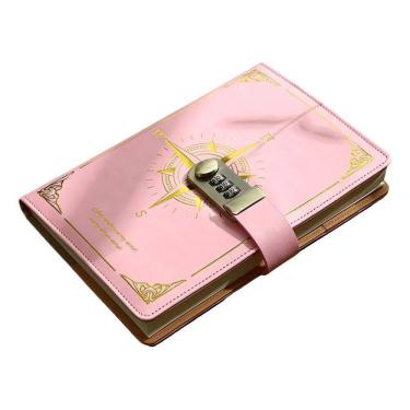Imagem de Caderno Diário Com Cadeado Segredo Lock Fechadura Senha M Ro