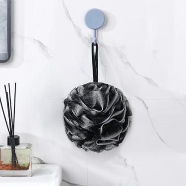 Imagem de Esponja Loofah preta, esfoliante corporal de esponja de banho