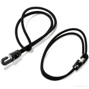Imagem de Cordão elástico com gancho, trava de corda elástica forte de látex de 25 cm prende os produtos para bagageiro/carga/acampamento/bicicletas/carrinhos de mão etc. - (5 peças/preto)