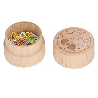 Imagem de Zerodis 60 Pçs Marcadores de Ponto Caixa de Armazenamento de Madeira Clipes de tricô para crochê Organização Conveniente para Artesãos Outros Suprimentos de Costura Bordado