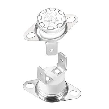 Imagem de Termostato KSD301 160°C/160.0 °C 10A Normalmente Fechado N.C Interruptor de Temperatura do Disco de Pressão para Micro-ondas, Forno, Cafeteira, 2 peças, Material Cerâmico
