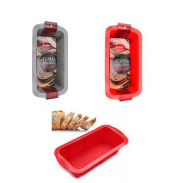 Imagem de Forma De Pão Caseiro Retangular Silicone Inglesa Resistente