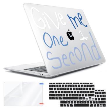 Imagem de HOHAIYOO Capa para MacBook Air 13 polegadas 2018 2019 2020 2021 2022 versão A2337 M1 A2179 A1932 Retina Display & Touch ID, capa rígida de plástico + capa de teclado + protetor de tela + capa de
