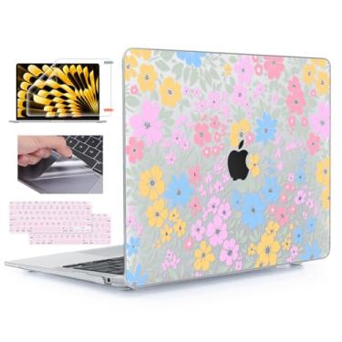 Imagem de YSCLBAHUK Capa compatível com MacBook Air de 13 polegadas 2021 2020-2018 M1 A2337 A2179 A1932 Retina, protetor de tela rígida e adesivo de trackpad e capa de teclado para Mac M1 de 13,3 polegadas