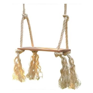 Imagem de Balanço de Corda Sisal Natural para Jardim, Decorativo, Infantil, DIY