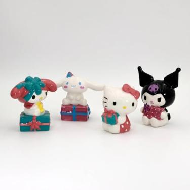 Imagem de Blue Sky Clayworks Conjunto de 4 peças de castiçal de aniversário Hello Kitty and Friends, acessórios para casa e cozinha, cerâmica, 23765