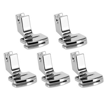 Imagem de FANSHINUO 5 peças de máquina de costura plissado calcador de metal para costura de tecido plissado acessório de máquina de costura doméstica