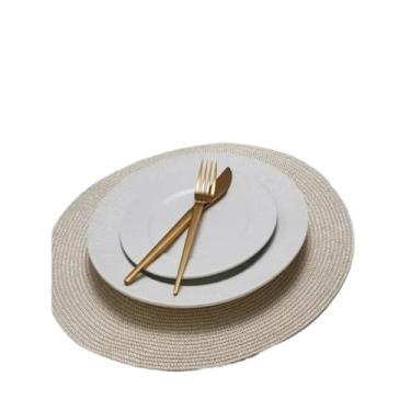 Imagem de 4 Unidades Redondo Jantar Para Mesa Posta Descanso De Prato(Bege)