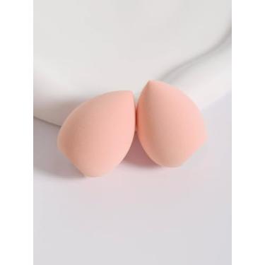 Imagem de Esponja de maquiagem de 2 peças, esponja de rosto cosmética para liquidificador de beleza de base mista, adequada para maquiagem líquida, creme e em pó, multicolorida, sem látex, creme de base de uso