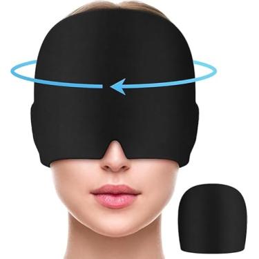 Imagem de Máscara Térmica de Gel para Alívio da Enxaqueca e Dores de Cabeça – Touca Terapêutica Reutilizável com Compressão Fria e Quente, Ajustável e Confortável para Relaxamento e Bem-Estar