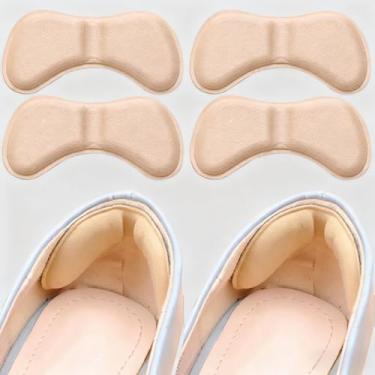 Imagem de 10 peças de adesivo de calcanhar macio para alívio da dor no calcanhar, palmilhas autoadesivas, protetores de calcanhar para pés (5 pares bege)