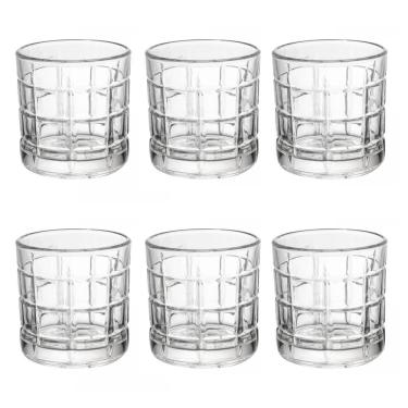 Imagem de Conjunto De Copos De Cristal Para água-whisky 6 Peças 330 Ml Square Lyor