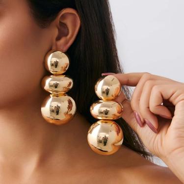 Imagem de Brincos femininos dourados e prateados em espiral com pingente exclusivo minimalista, joias presentes de amizade para mulheres, presentes de Natal