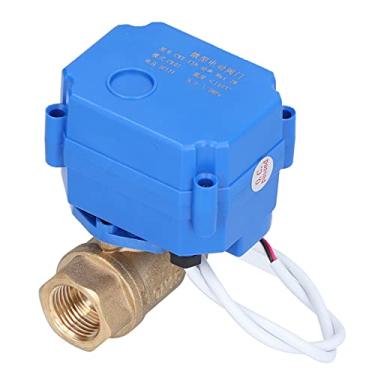 Imagem de Akozon Mini Válvula Esfera Elétrica DN15 BSP Chave Motorizada de Latão DC12V - Controle Eficiente para Sistemas de Tratamento de Água