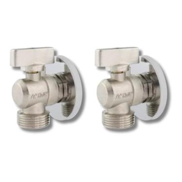 Imagem de Kit Com 2 Registro Esfera Multiuso Compatível Com Bebedouros, Máquinas De Lavar Roupa E Louça