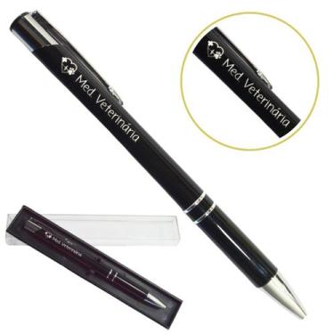 Imagem de Caneta Personalizada Coloridas Cursos Metal Profissional Med. Veteriná