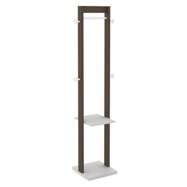 Imagem de Cabideiro Grande Para Quarto Az1019 Mdp Nogal Branco