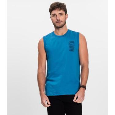 Imagem de Regata Masculina Meia Malha Diametro Azul, GG, Azul