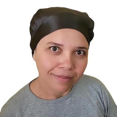 Imagem de Chapéu  para cozinheiros  de cetim preto. - IsaToucas. 