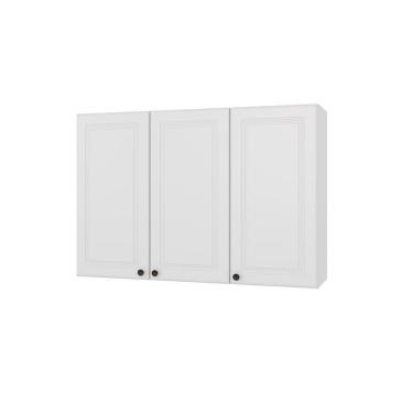 Imagem de Armário Aéreo 120cm 3 Portas Firenze Branco Indekes