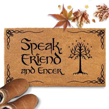 Imagem de Capacho Speak Friend and Enter 76 x 43 cm, Tapete de boas-vindas engraçado do Senhor dos Anéis, tapete de boas-vindas Speak Friend and Enter, Lotr Gifts, Senhor dos Anéis, Capacho engraçado Senhor dos Anéis