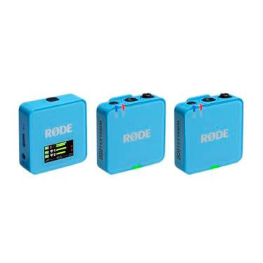 Imagem de RØDE Wireless GO (Geração 3) – Microfone sem fio compacto – Áudio impecável, gravação flutuante de 32 bits, controle automático de nível, para telefones, câmeras e computadores (azul)