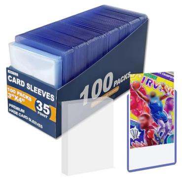 Imagem de Nixitlo 200 Top Loaders for Cards for Baseball, Football, MTG Cards, Ultra-Clear Protectors for Trading Collectibles (100 Hard Sleeves+100 Soft Sleeves)