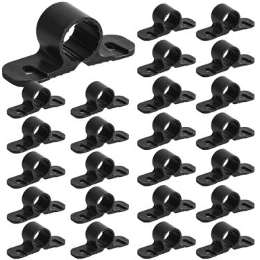 Imagem de 50 unidades de grampos de tubo de plástico preto de 1/2 polegada, adequados para Pex, cobre e Cpvc, inclui 20 pacotes de 50 para fácil instalação