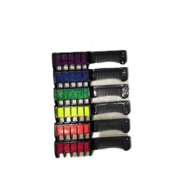 Imagem de Kit 6 Giz Colorido para Cabelo | Cores Temporárias sem Descolorir | Ideal para Festas e Eventos | Diversão sem Danos