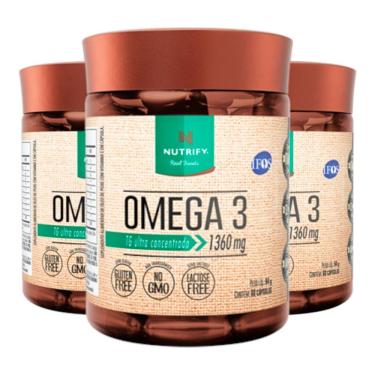 Imagem de Kit 3 ômega 3 Tg Ultra Nutrify 60 Cápsulas